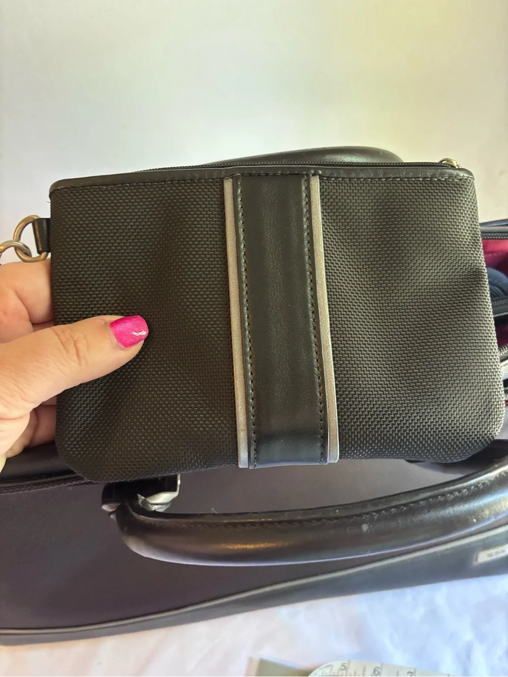 Tumi Elements Collection Briefcase maroon (wine/burgundy) and black 2-tone